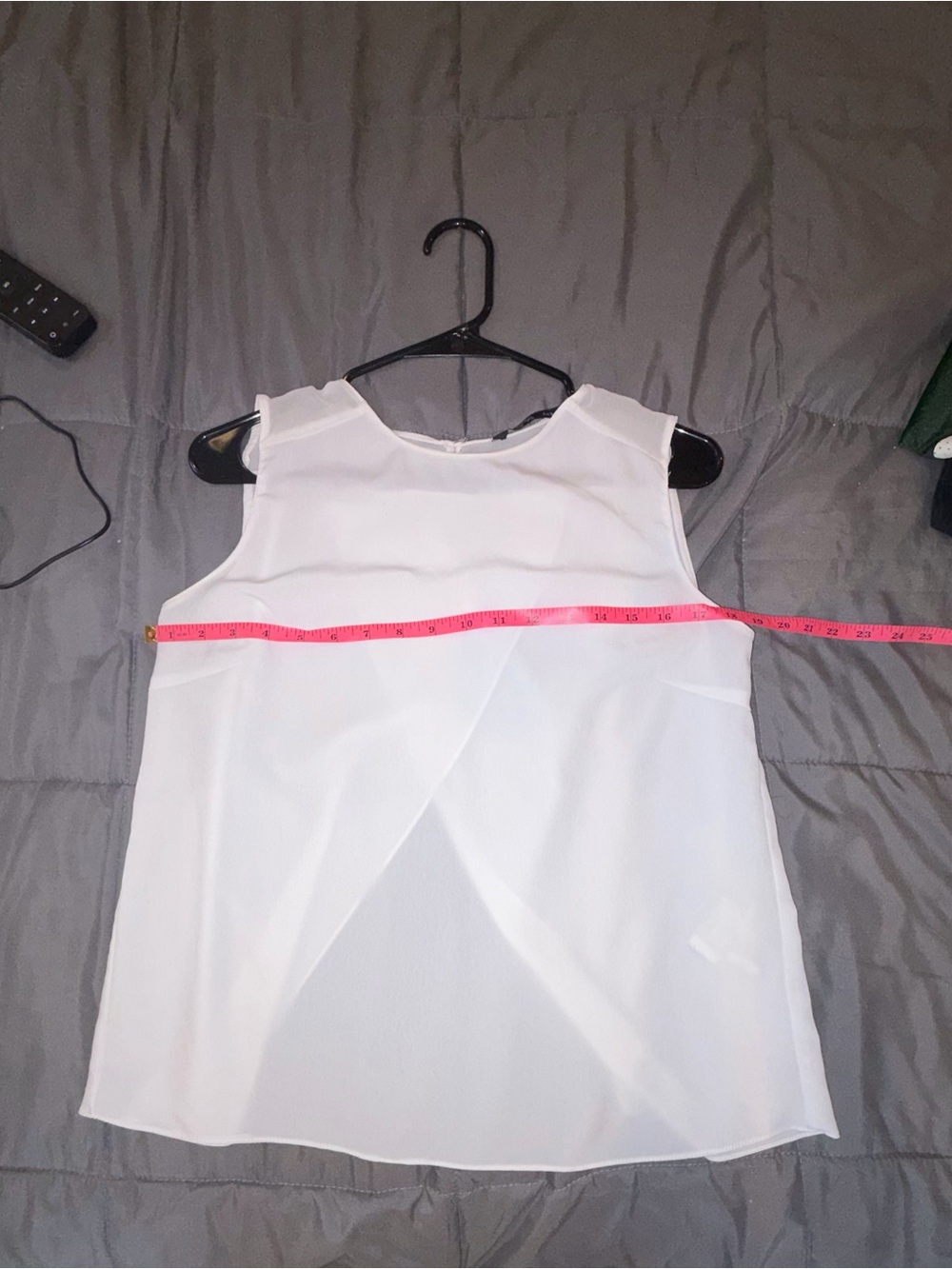 Zara Basic White Sleeveless Blouse Open Back Size M - Picture 5 of 6